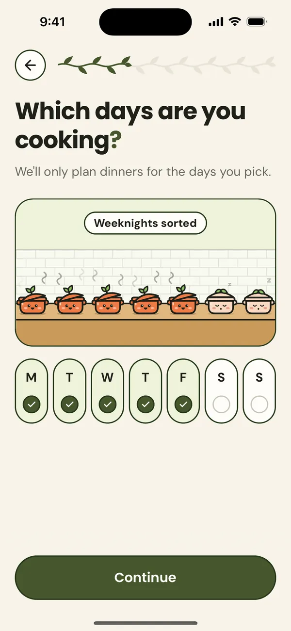 Picking cooking days in nomi: five sleepy pots wake up for Monday to Friday.